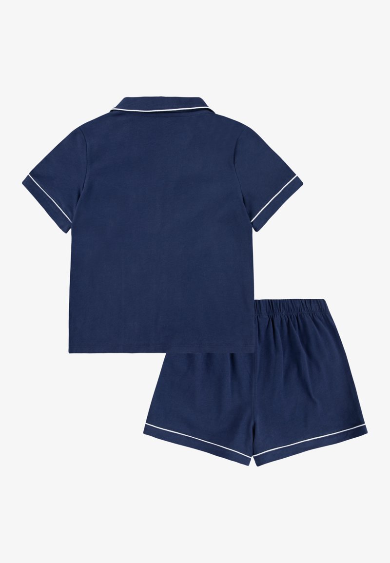 Pyjama Court Femme - Top Et Short Bleu Imprimé - Taille M (38-40) - Occasion Très Bon état