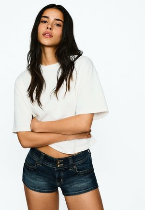 Bershka Denim shorts - dark blue