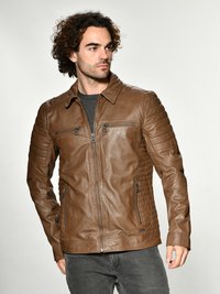 Maze WILLIAM - Lederjacke - hazelbrown