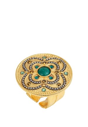 Satellite Paris POSITANO MALACHITE EFFECT CABOCHON WIDE ADJUSTABLE - Bague - green