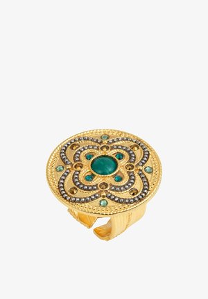 Satellite Paris POSITANO MALACHITE EFFECT CABOCHON WIDE ADJUSTABLE - Bague - green