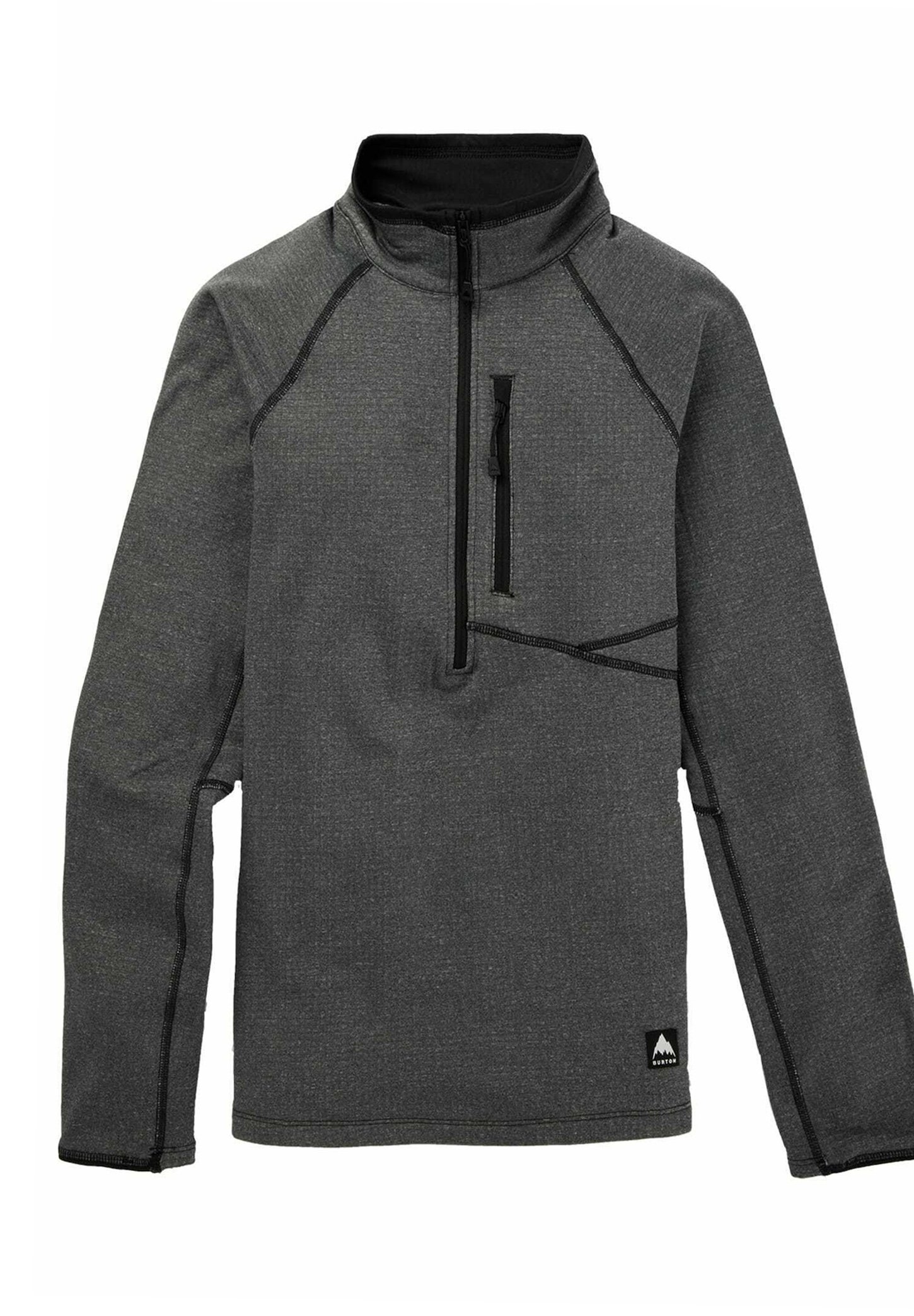 Burton STCKRN GD 1/2 ZIP Felpa in pile true black/nero Zalando