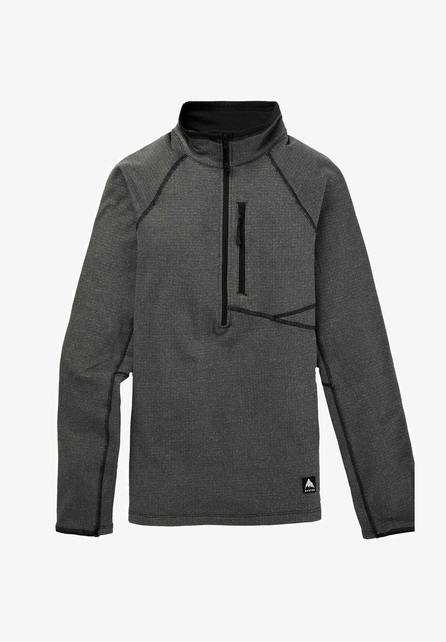 Burton STCKRN GD 1/2 ZIP Felpa in pile true black/nero Zalando