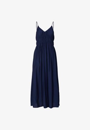 Selected, MAXI DRESS V-NECK SPAGHETTI - Hverdagskjole - ocean cavern