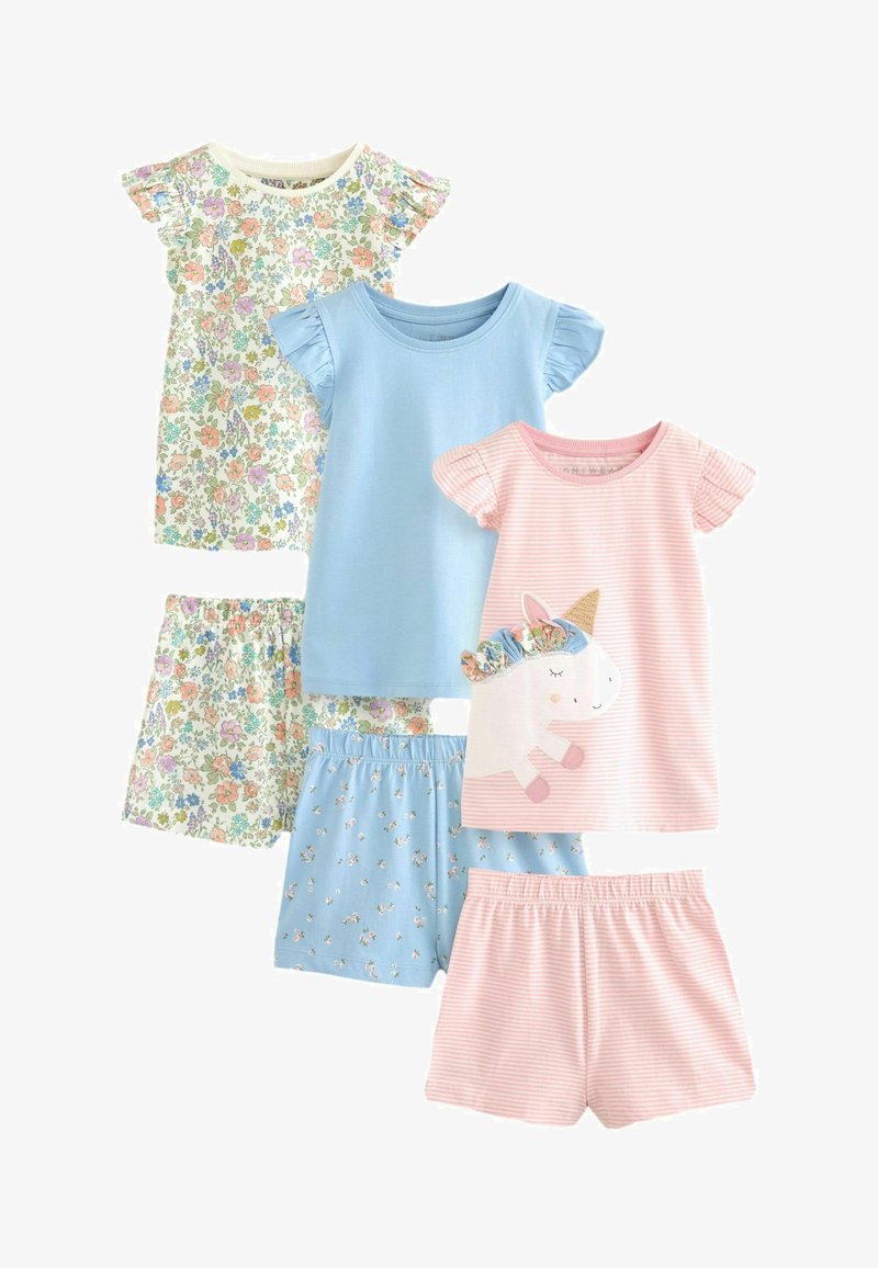 Next 3 PACK REGULAR FIT SET - Nachtwäsche Set - pink blue unicorn