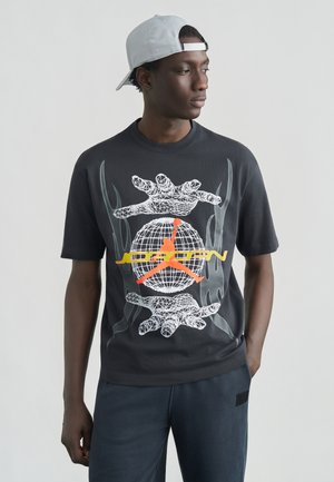 HANDS CREW - T-shirt imprimé - off noir