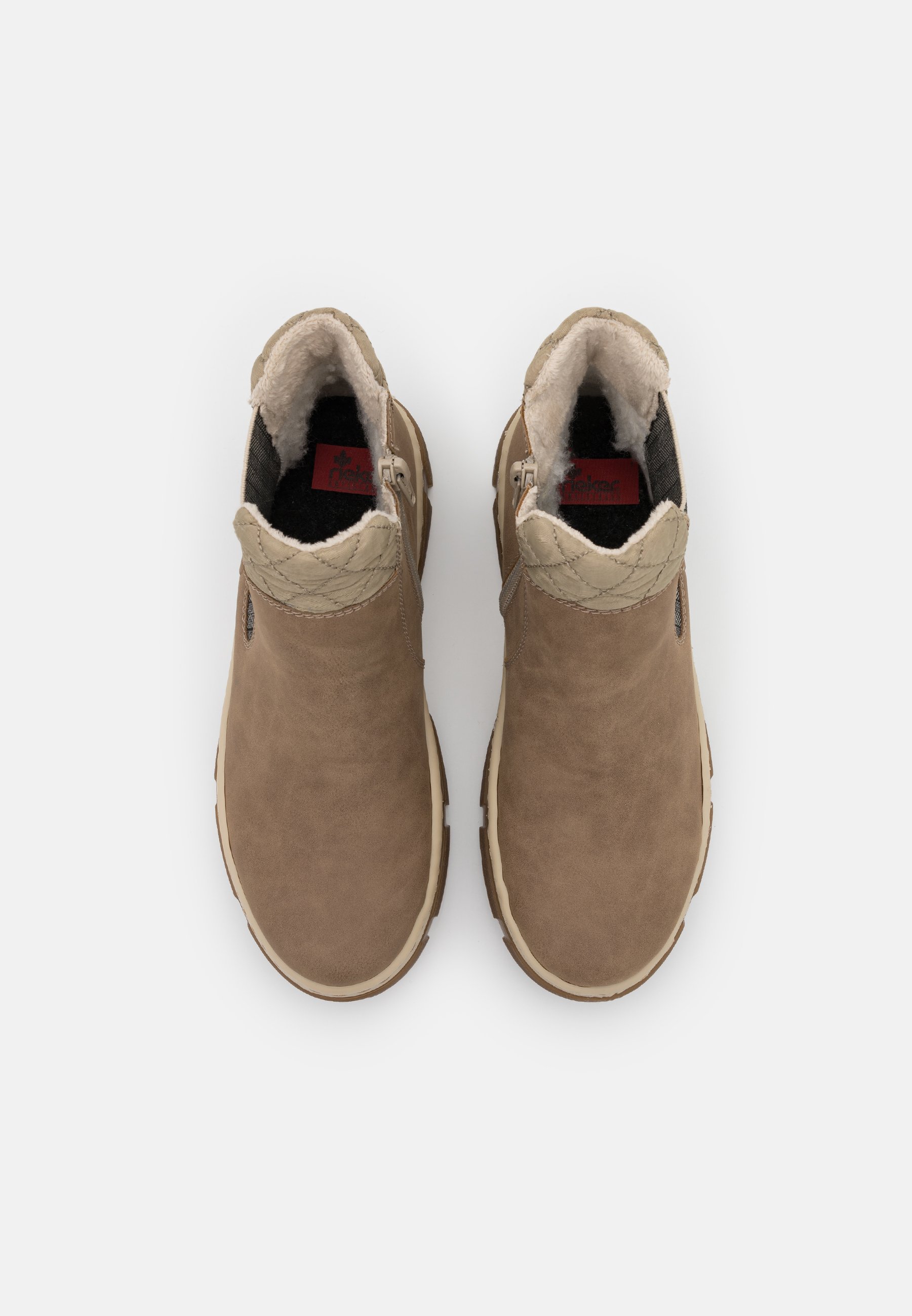Rieker Enkellaarsjes met plateauzool - fango/beige/Beige - Zalando.be