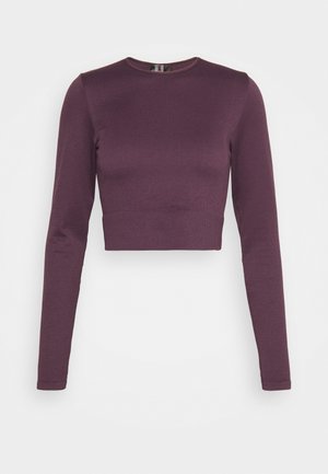 ONPJAIA LIFE LOUNGE SEAM SHORT TEE - Long sleeved top - plum perfect