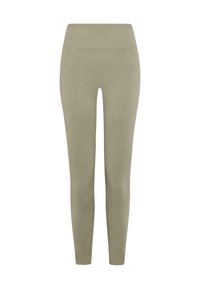 Alyviniai legginsai su aukštu liemeniu, pagaminti iš minkštos, elastingos medžiagos. Išskirtinis be siūlių dizainas ir siaurėjantis pašalimas link kulkšnių.