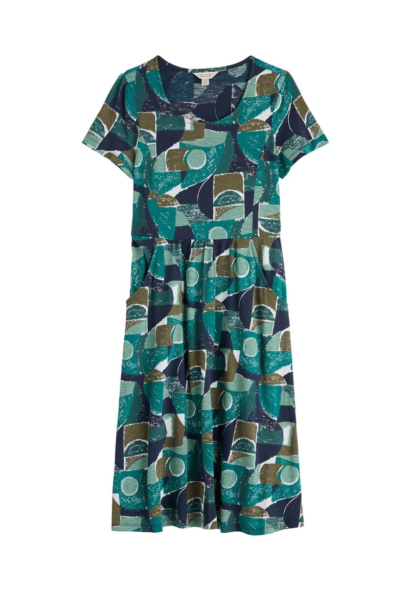 Seasalt Cornwall ENOR Vestido ligero teal penwith abstract - Main Image