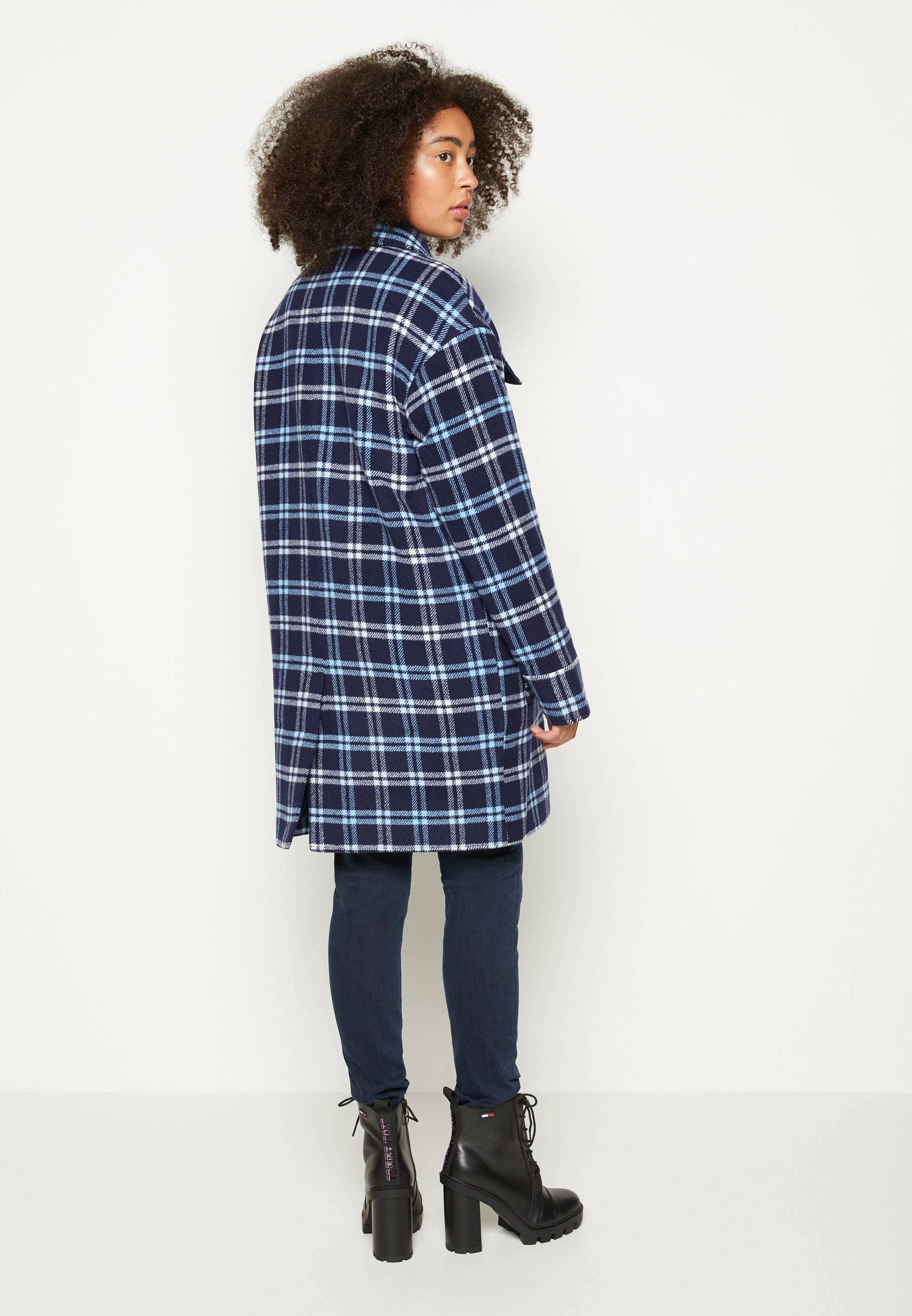 Tommy Jeans CHECK WOOL COAT - Short 