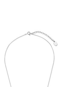 Sonnenblumen-Silberkette mit einem zarten Link-Design, einem Federringverschluss und einer verstellbaren Verlängerung mit einem kleinen ovalen Akzent.