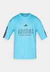 HOUSE OF TIRO SHORT SLEEVE - Print T-shirt - bright cyan/black