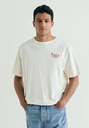 Scalpers SCALPERS CHILLIES TEE - Tricou cu imprimeu - cream