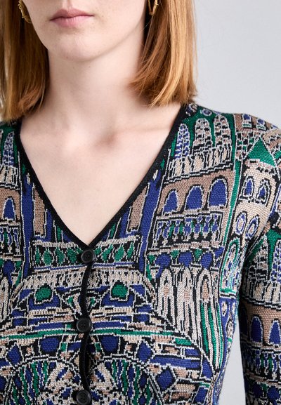 Missoni BUTTONED CARDIGAN - Gilet - multicolor blue tones