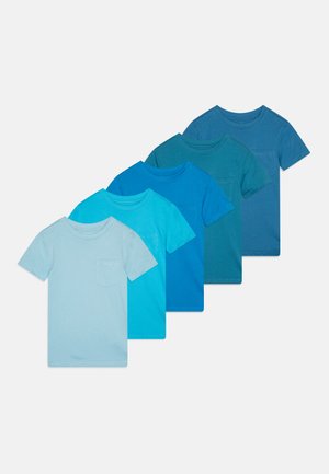 UNISEX 5 PACK - T-shirt basique - light blue/blue/dark blue