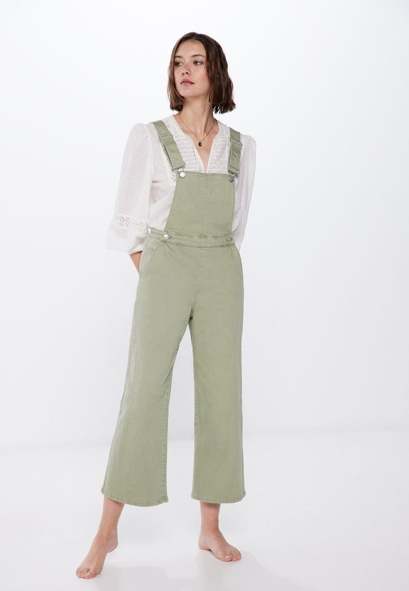 Salopette Da Lavoro Master In Misto Poliestere Cotone, Verde, Con Bretelle Regolabili E Tasche Multiple - 3