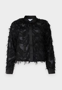Selected Femme SLFMYLINE FLUFFY CROPPED SHIRT - Košilová halenka  - black