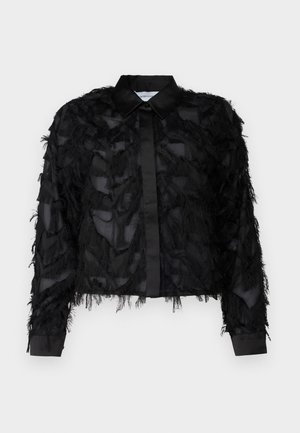 Selected Femme SLFMYLINE FLUFFY CROPPED - Chemisier - black