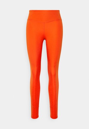 Helle orange leggins aus glattem, dehnbarem Material. Mit einem hohen Bund und tailliertem Design ohne sichtbare Nähte.