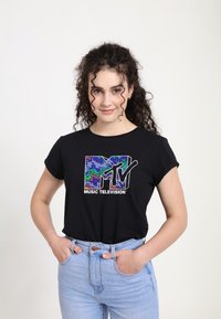 Henry Tiger T-Shirt print - black