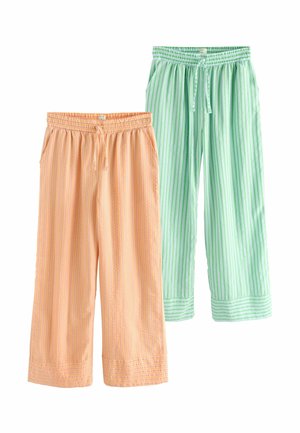 TEXTURED 2 PACK - Pyjamabroek - green orange