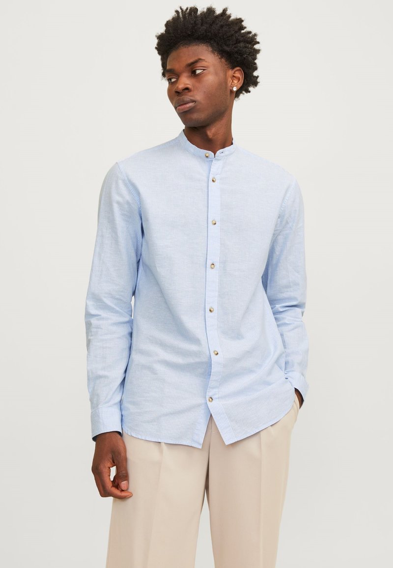 Jack & Jones - JJESUMMER BAND LINEN MIX SHIRT - Ing - blue, Nagyítás