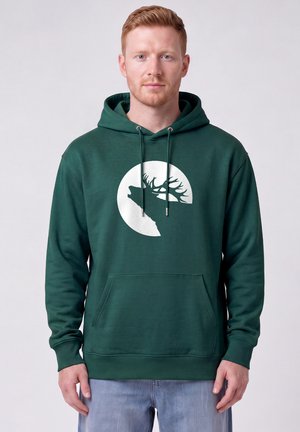 watapparel, RÖHRENDER HIRSCH UNISEX - Hoodie - glazed green