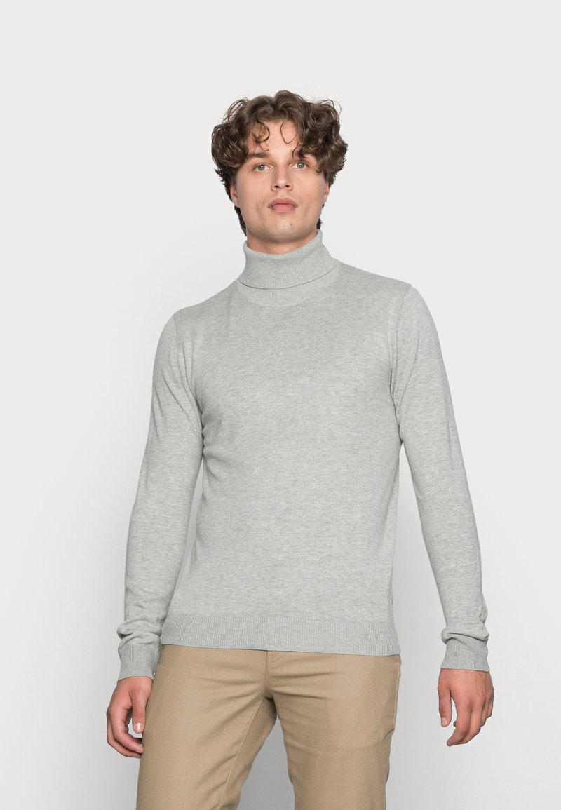 Herren Strickjacken | Jack & Jones JJEEMIL ROLL NECK 2PACK Strickpullover black/hellgrau - QA05891 Herren Strickjacken | Jack & Jones JJEEMIL ROLL NECK 2PACK Strickpullover black/hellgrau - QA05891