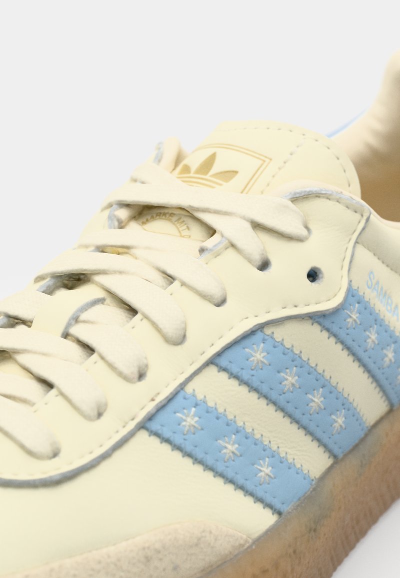 adidas gazelle silver green womens Adidas Women's Samba OG 'Ruffled Stripes' Clear Sky / Tactile Blue / Off  White Low Top Sneakers