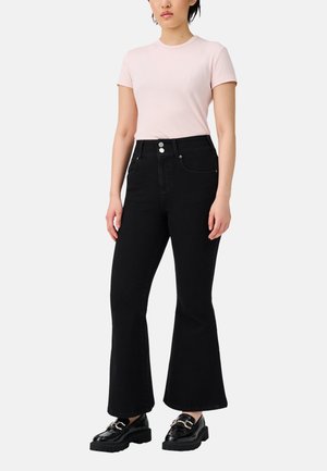 KICK  - Flared Jeans - rinsed black
