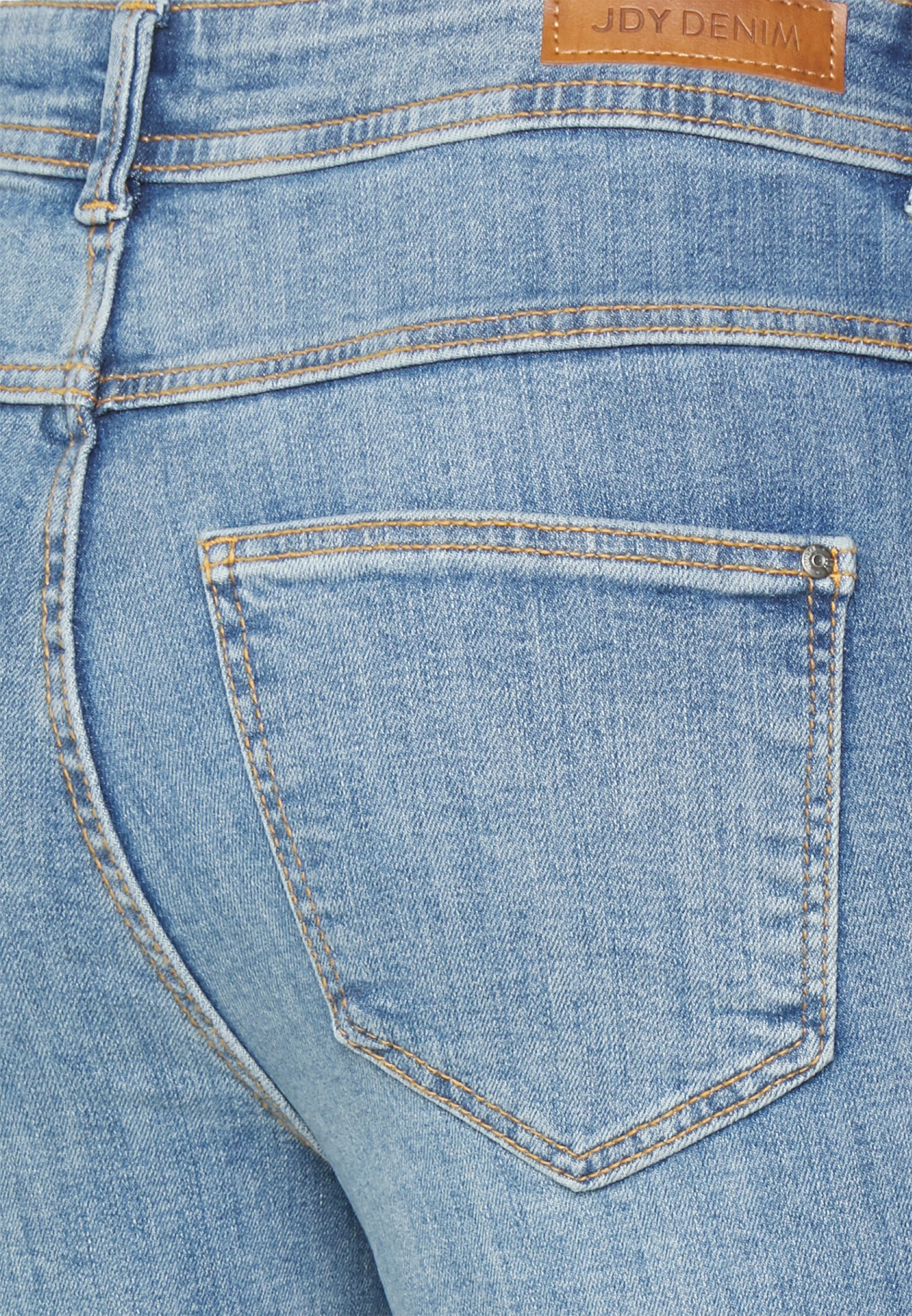 HIGH - Flared Jeans - medium blue denim 
