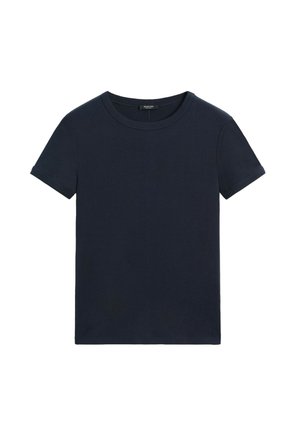 Massimo Dutti, RIBBED SHORT SLEEVE T-SHIRT - T-shirt basic - dark blue