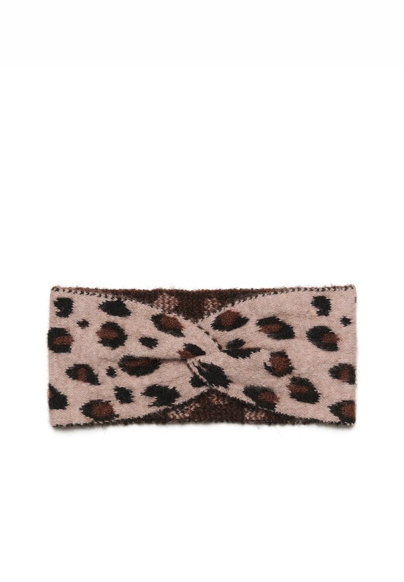 Kaffe MAE BAND - Ohrenwärmer - ash rose mel animal pattern/dunkelbraun ...