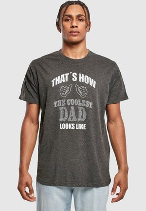 COOLEST DAD ROUND NECK - T-shirt print - charcoal