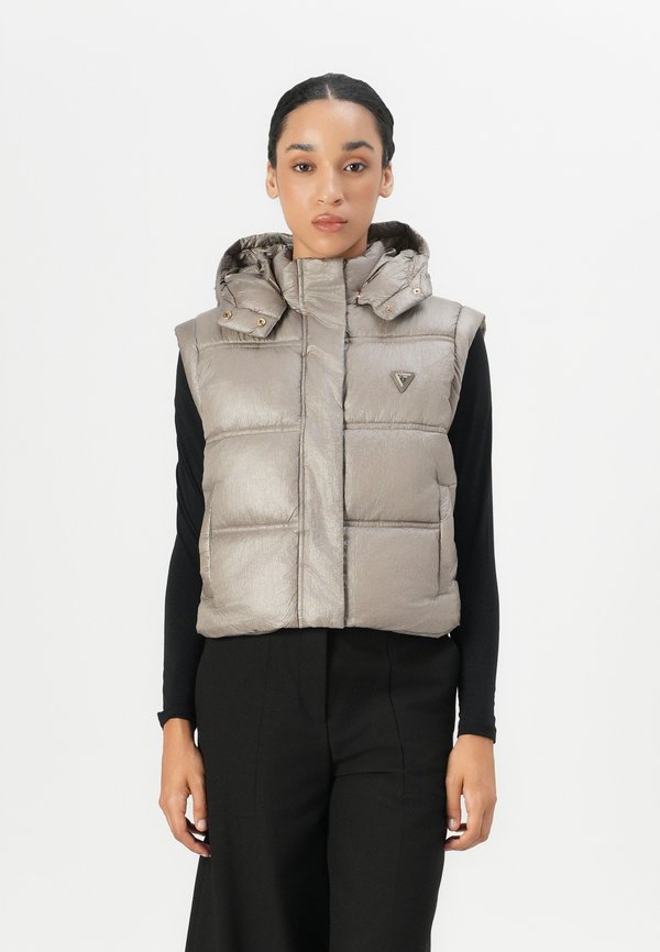 ERNESTINE PADDED VEST - Weste - washed taupe