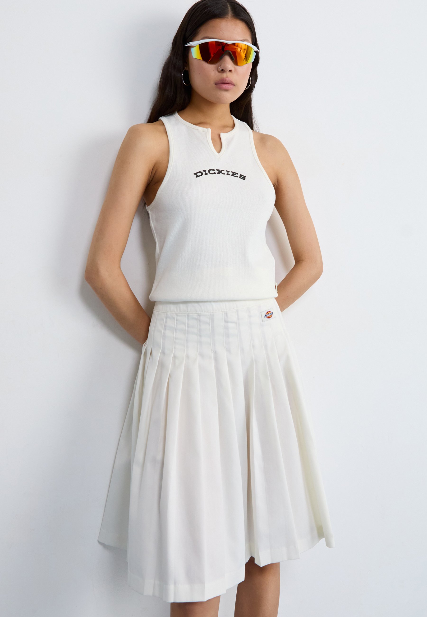 Dickies DELLROSE SKIRT - Pleated skirt - egret/off-white - Zalando