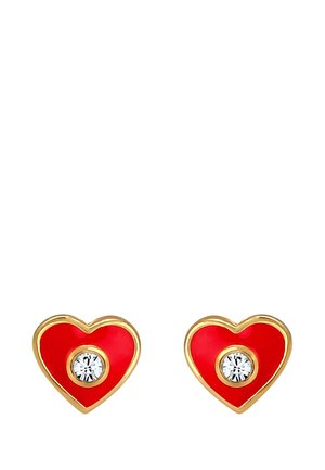 SPARKLING BASIC HEART - MIT KRISTALLEN VON SWAROVSKI® - Ohrringe - gold-coloured