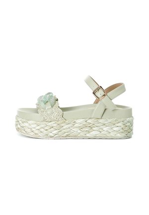 Wedge sandals - green