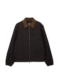 WITH COLLAR - Džínová bunda - black