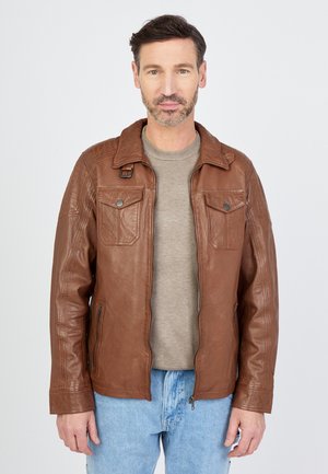 Leren jas - cognac