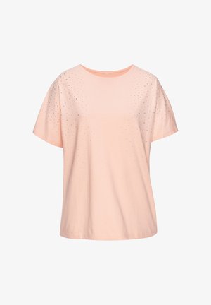 LASCANA, T-SHIRT - T-Shirt print - peach