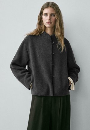 WITH COLLAR DETAIL - Summer jacket - dark grey