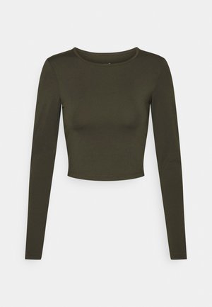 CROP LONG SLEEVE - Topper langermet - forest green