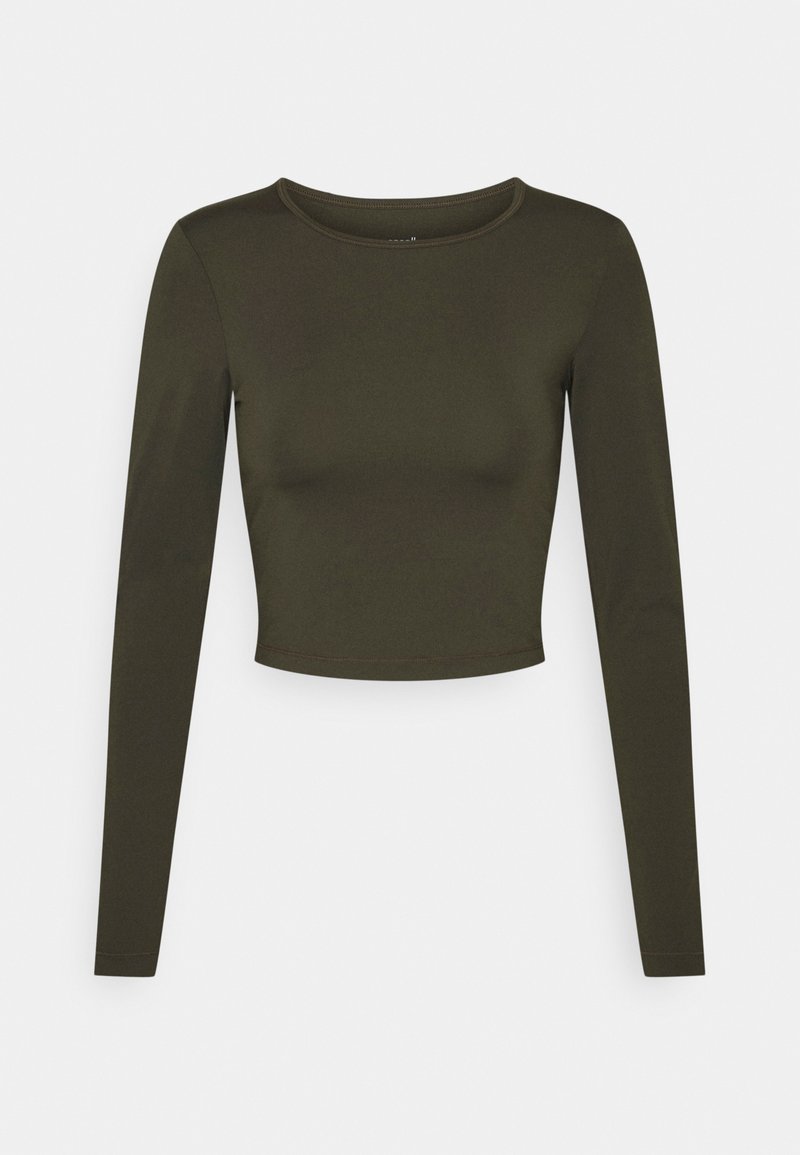 Casall CROP LONG SLEEVE - Camisola de manga comprida - forest green
