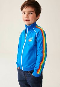 Little Bird BY JOOLS OLIVER RAINBOW STRIPE TRACK-REGULAR FIT - Mikina so zipsom - blue