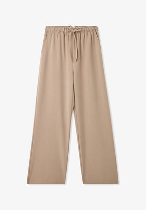 Terranova WIDE LEG CON COULISSE - Pantaloni - fango melange