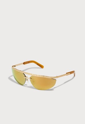 GCDS UNISEX - Sonnenbrille - shiny deep gold-coloured/brown