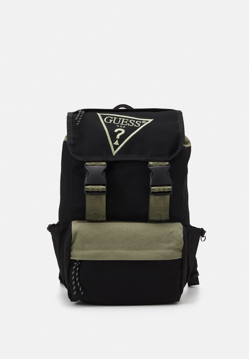 Guess Work Backpack Guess BACKPACK UNISEX - Skoleransel - green ground/svart - Zalando.no