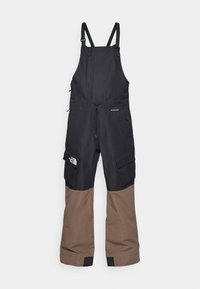 DRAGLINE BIB - Lumilautailuhousut - black/smokey brown